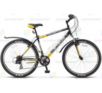 Велосипед Stels Navigator 500 V 26 (2016) Черный/Темно-серый/Желтый 