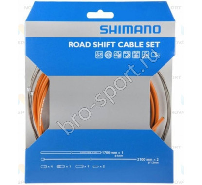 Трос+оплетка перекл Shimano SP41 оранж Y60098017				