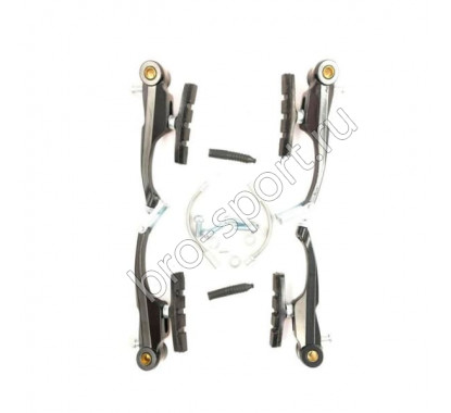 Тормозные рычаги MX-B9 V-Brake алюминий 110мм,black,с тормозн. колодками 70 мм(4 шт.)
