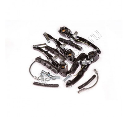Тормозные рычаги VBR-227A V-Brake алюминий 110мм,black,с тормозн. колодками 70 мм(4 шт.)