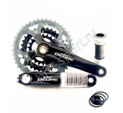 Шатун Shimano Deore М591 175 мм черный с кареткой EFCM591E422XL				