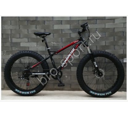 Велосипед Fatbike GUNSROSE черный на спицах