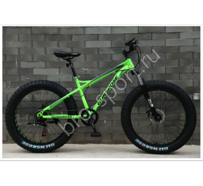 Велосипед Fatbike GUNSROSE зеленый на спицах