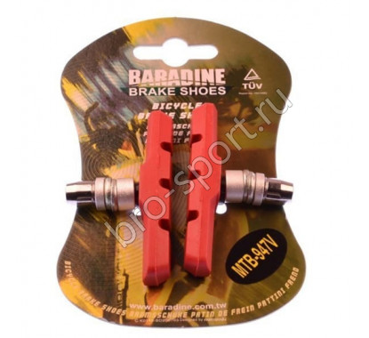 Тормозные колодки 947V Baradine 70мм красные