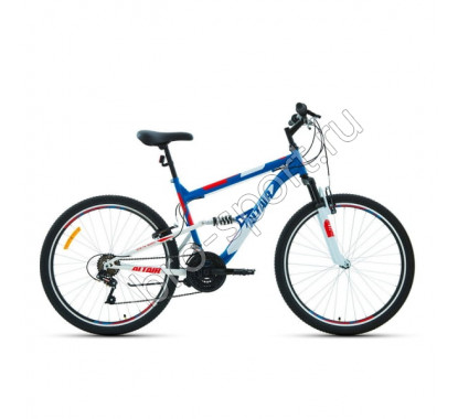Велосипед 26' Altair MTB FS 26 1.0 18 ск Синий/Красный 19-20 г