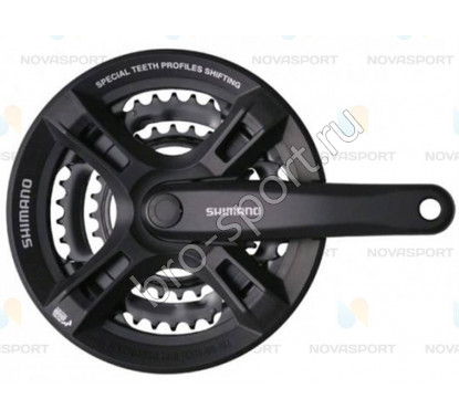 Шатун Shimano Tourney M171-A 175мм защ Кв 48/38/28 серебро EFCM171AE888C3				