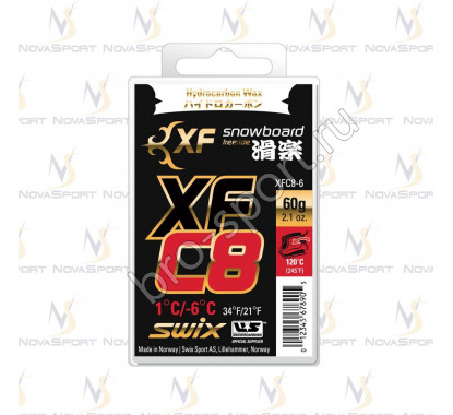 Мазь скольжения XFC8 Red +1C/-4C 60гр XFC8-6