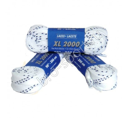 Шнурки хоккейные белые 305 см X914-305