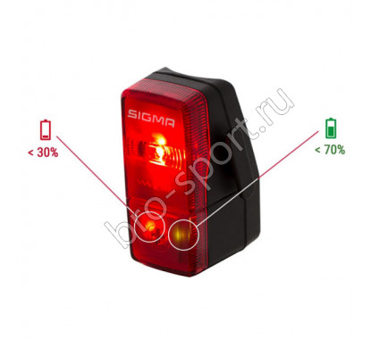Фонарь задний Sigma CUBIC 15915. красно-черный 1 светодиод,3 режима,2 батарейки ААА в комплекте