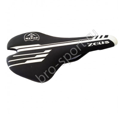 Седло вело ZEUS Z-1013 MTB Sport 278*140mm,рельсы сталь,анатомическое,черное-белое,290гр