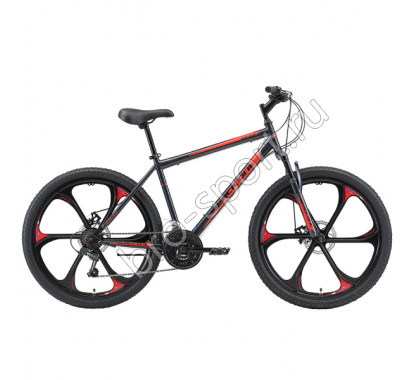 Велосипед Black One Onix 26 D FW серый/черный/красный 2020-2021 39611 (18')(HD00000409)