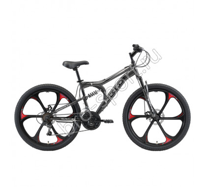 Велосипед Black One Totem FS 26 D FW серый/черный/серый 2020-2021 39612 (16')(H000017188)