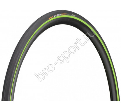 Покрышка Continental Ultra Sport III 23-622 700 x 23C чёр./зел., складная, PureGrip Compound – Performance – 3/180 TPI, E25