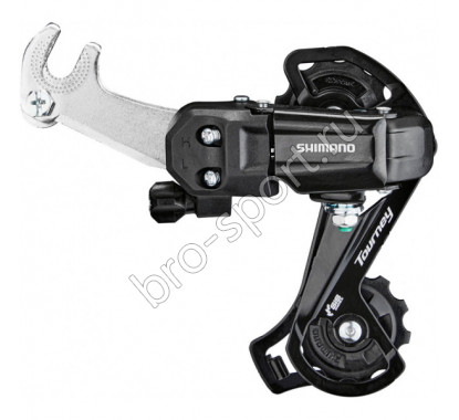 Переключатель задний Shimano Tourney TY200 GS 6/7ск крепление на ось черный ERDTY200GSLB