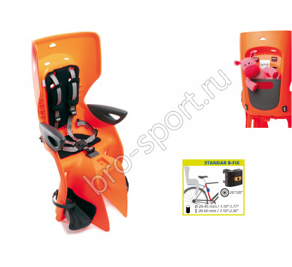 BELLELLI Сидение заднее Summer Standard B-fix оранжевое, до 22кг