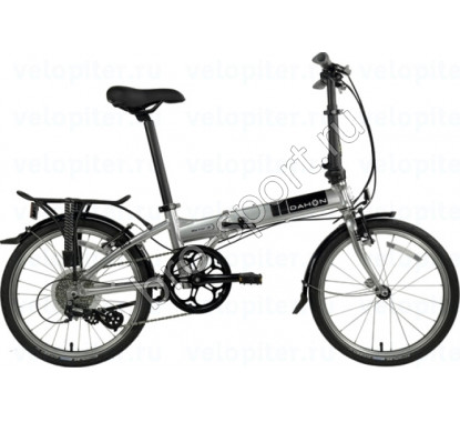 Велосипед DAHON Mariner D8, Brushed. Крылья, багажник с резинкой, подножка, насос в подс. штыре, Landing gear