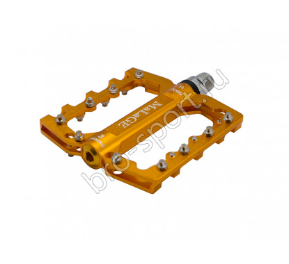 Велосипедные педали TBS mlg-CK539 алюминиевые CNC, 90х105х7мм, ось CrMo, 3 промподшипника, сменные шипы, вес 344г (ZTB16496)