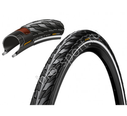 Покрышка Continental CONTACT, 28 x 1 3/8 x 1 5/8, 37-622, чёр./чёр. Reflex, 180TPI, SafetySystemBreaker, E25